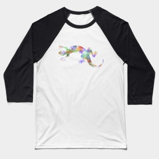 Chameleon Lizard Abstract Pattern Silhouette Art Baseball T-Shirt